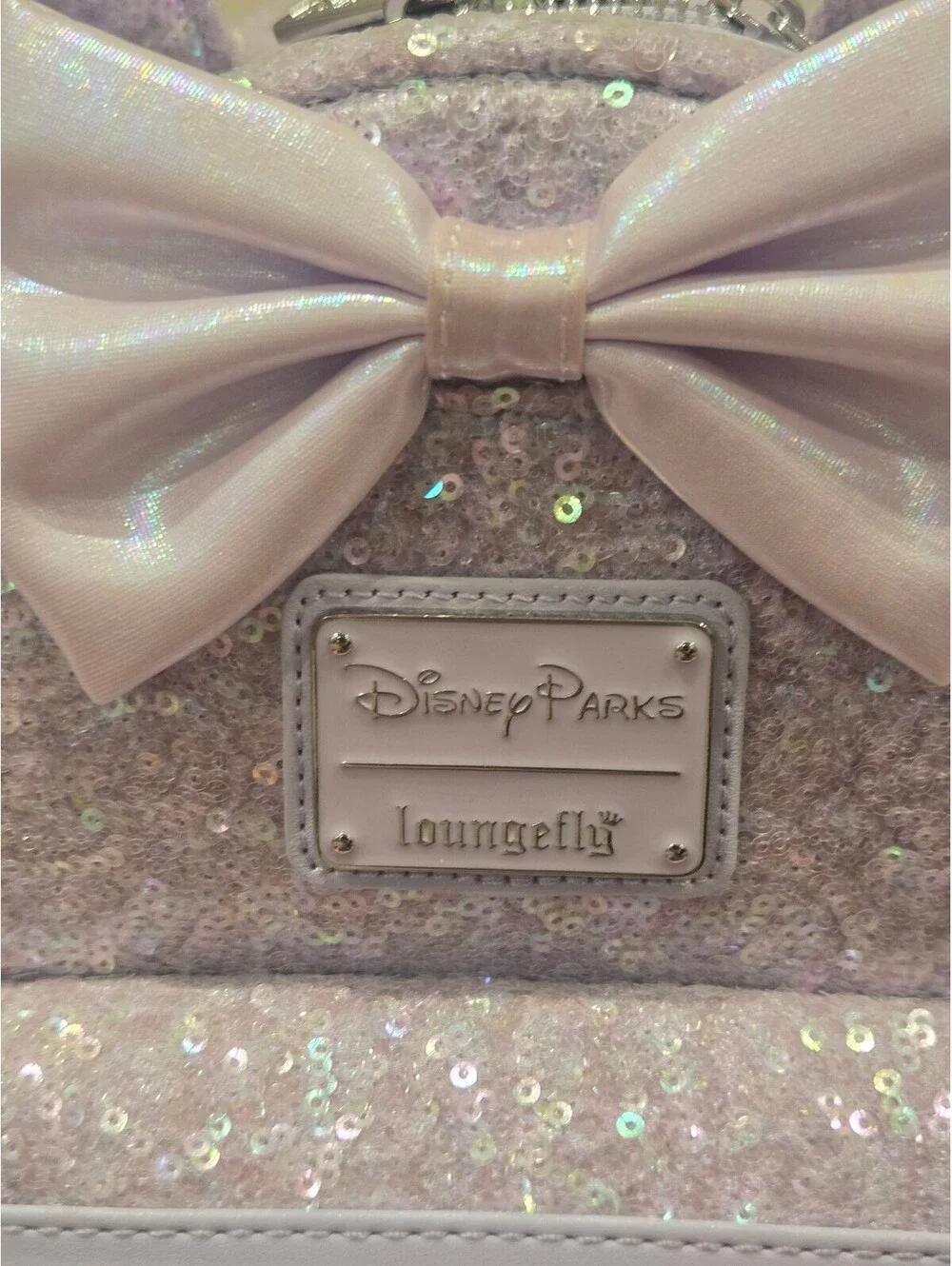 Disney Parks Loungefly Sequined Lavender Mini Backpack